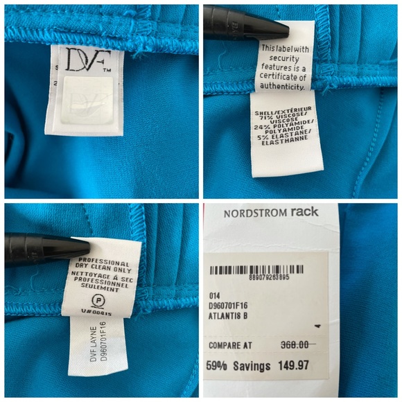 💢SOLD💢 NWT DVF Layne Blue Faux Wrap Dress - Picture 6 of 7